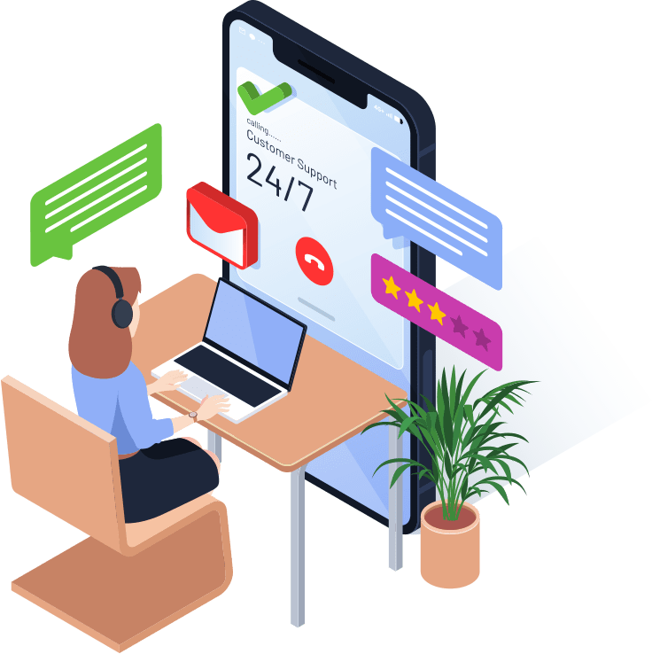 Customer support illustration